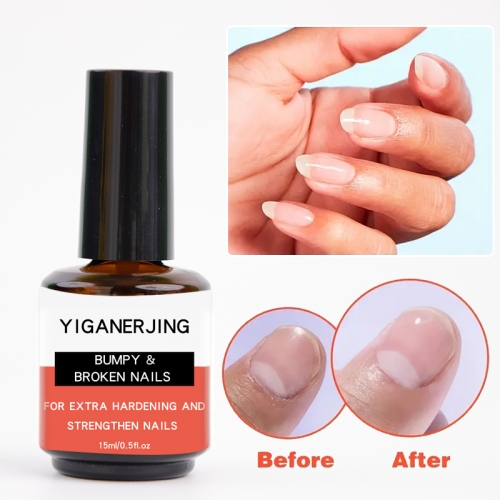 YIGANERJING Strengthener Restores Repair Nail Lacquer Top Coat Fast Dry Ridge Filler Hardener Nail Polish Finish 15ML