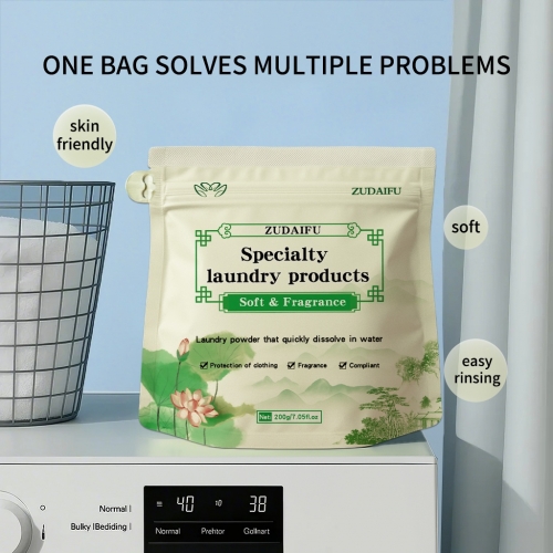 ZUDAIFU Intimate Laundry Powder 200g uses herbal formula to gently remove residual fungi from underwear, ensures hygiene, protects skin, essential hom